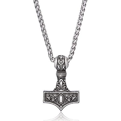 Thors Hammer Necklace Norse Viking Thors Hammer Amulet Pendant Necklace Talisman Jewelry