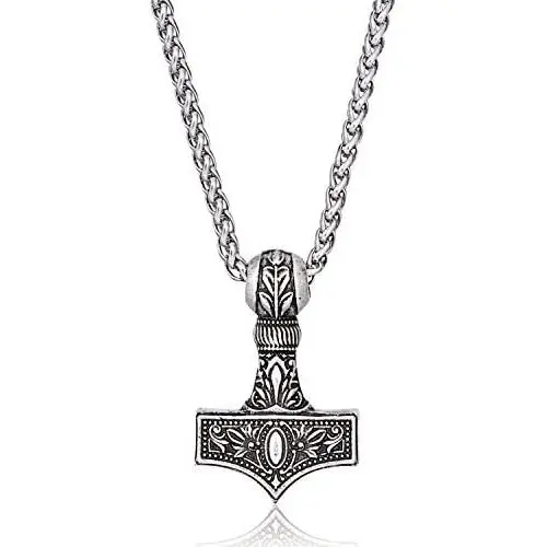 Thors Hammer Necklace Norse Viking Thors Hammer Amulet Pendant Necklace Talisman Jewelry Thors Hammer Necklace Norse Viking Thors Hammer Amulet Pendant Necklace Talisman Jewelry