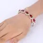 EVER FAITH Cubic Zirconia Wedding Hollow-Out 5 Teardrop Bangle Bracelet EVER FAITH Cubic Zirconia Wedding Hollow-Out 5 Teardrop Bangle Bracelet
