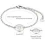 THREE KEYS JEWELRY Rose Gold Initial Bracelet for Girls Gifts Stainless Steel Dainty Coin Name Initial Charm Bracelet Alphabet Letter Pendant Silver Initial Bracelets for Women with Initial