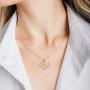 sovesi Infinity Heart Necklace for Women, Rose Gold Love Birthstone Pendant Necklace with Cubic Zirconia Jewelry Birthday Gifts for Women