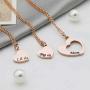 G-Ahora Big Sis Middle Sis Little Sis Jewelry Necklace Set of 2 3 Sisters Gift Best Friend Necklace