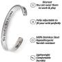 Caobaba Bracelets for Women Inspirational Gifts for Women Girls Men Motivational Birthday Cuff Bangle Friendship Personalized Mantra Jewelry