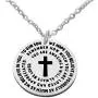 To Our Son Necklace. Gift for Son from Mom or Dad. Empowering Quotes Silver color 1'' Round Laser Engraved Cross Pendant. 20'' adjustable Quality Necklace. Perfect Present for Birthday or Graduation
