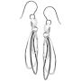 Silpada with Flair Open Drop Earrings in Polished and Oxidized Sterling Silver