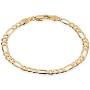 Quadri - Figaro Link Chain 18K Gold Plated over 925 Sterling Silver Italian 5MM Bracelet for Women Men Girls Boys - 7 to 9 Inch - Premium Quality Made in Italy Certified - Gift Box Included