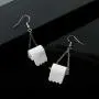 Handmade Toilet Paper Hook Earrings Funny Acrylic Toilet Paper Drop Earrings Jewelry for Women Teen Lightweight Toilet Paper Jewelry