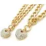 Fashion 21 Womens Pave Filled 3D Heart Pendant 16'' Cuban Link Chain & Bracelet Set in Gold, Silver Color Plated Fashion 21 Womens Pave Filled 3D Heart Pendant 16'' Cuban Link Chain & Bracelet Set in Gold, Silver Color Plated