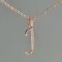 Paialco Jewelry 14K Rose Gold Plating Sterling Silver Initial Alphabet Pendant Necklace 18'' Paialco Jewelry 14K Rose Gold Plating Sterling Silver Initial Alphabet Pendant Necklace 18''
