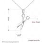 CHUYUN Trendy Silver Hair Scissor Dangle Pendant Necklace Scissors Jewelry Hairdresser Gift
