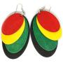 Teris Boutique Rasta Wood Reggae Jamaican Women Fashion Dangle Earrings