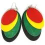 Teris Boutique Rasta Wood Reggae Jamaican Women Fashion Dangle Earrings Teris Boutique Rasta Wood Reggae Jamaican Women Fashion Dangle Earrings
