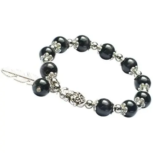 MANRUO Feng Shui The Best 10mm Natural Tigers Eye Beads Bracelet with Silver Plated Pi Xiu/Pi Yao Pendant Amulet Bangle Attract Lucky Wealthy MANRUO Feng Shui The Best 10mm Natural Tigers Eye Beads Bracelet with Silver Plated Pi Xiu/Pi Yao Pendant Amulet Bangle Attract Lucky Wealthy