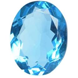 gemhub Faceted Blue Topaz 66.80 Ct. Perfect Oval Cut Loose Gemstone for Jewelry Making