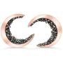 ONDAISY 20G Black Cz Boho Gypsy Planet Half Sun Crescent Sailor Luna Moon Ear Studs Piercing Earrings