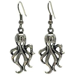 Octopus Kraken Cthulhu Steampunk Earrings - Hook with Earnuts