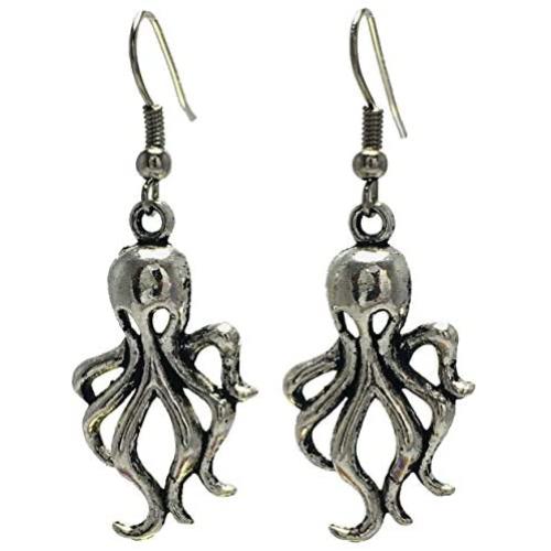 Octopus Kraken Cthulhu Steampunk Earrings - Hook with Earnuts