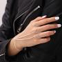 Chicque Punk Hand Chain Layered Finger Ring Claw Hand Bracelet Wedding Party Hand Jewelry for Women and Girls (Silver)