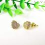Small CZ Stud Earrings for Women Girls Men Hypoallergenic Screw Back Earrings Stainless Steel 18k Gold Plated Jewelry Packed in Dainty Box