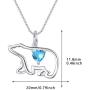 Waysles Polar Bear Necklace Cubic Zirconia Pendant Animal Necklace 925 Sterling Silver Jewelry Mama Polar Bear for Mom Women Mothers Day Necklace Gifts