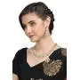 Touchstone Indian Bollywood Intricately Crafted Diamond Look Rhinestone Crystal Colorful Wedding Designer Jewelry Necklace Set in Gold and Silver Tone for Women.