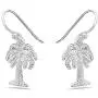 925 Solid Sterling Silver Dangling Small Palm Tree Earrings - Dangle Nature Tiny Hypoallerenic Jewelry 925 Solid Sterling Silver Dangling Small Palm Tree Earrings - Dangle Nature Tiny Hypoallerenic Jewelry