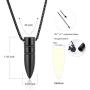 zeqingjw Bullet Cremation Jewelry for Ashes Pendants - Ashes Holder Urns Jewelry for Pet/Human Cylinder Keepsake Memorial Necklace for Ashes