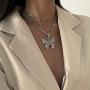 Ingemark Charm Pendant Tennis Chain Choker Necklace Bling Rhinestone Choker for Girls Women Fashion Jewelry Accessory