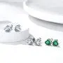 Hadskiss Dainty Heart Birthstone Stud Earrings for Women Girls, 925 Sterling Silver Studs Earrings, Hypoallergenic 6MM Cubic Zirconia Earrings, Gift for Birthday Christmas, Come with Jewelry Box