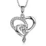 SUPRAONE Forever Love Heart Women Necklace 925 Sterling Silver White Gold Plated Birthstone Pendant Necklaces for Women Mom Wife with 5A Cubic Zirconia Valentines Jewelry Gift Birthday Gift SUPRAONE Forever Love Heart Women Necklace 925 Sterling Silver White Gold Plated Birthstone Pendant Necklaces for Women Mom Wife with 5A Cubic Zirconia Valentines Jewelry Gift Birthday Gift