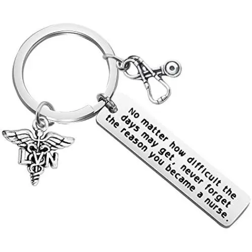 FUSTMW LVN Licensed Vocational Nurse Gifts Medical Caduceus LVN Keychain Stethoscope Charm LVN Jewelry Gift Medical Students Gift Nurse Graduation Gift FUSTMW LVN Licensed Vocational Nurse Gifts Medical Caduceus LVN Keychain Stethoscope Charm LVN Jewelry Gift Medical Students Gift Nurse Graduation Gift