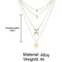 Modyle Women Layered Necklace 14K Real Gold Plated Coin Circle Heart Moon Pendant Dainty Chain Minimalist Simple Boho Jewelry Mothers Gift Modyle Women Layered Necklace 14K Real Gold Plated Coin Circle Heart Moon Pendant Dainty Chain Minimalist Simple Boho Jewelry Mothers Gift