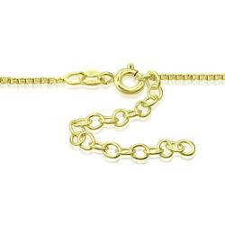 Michael Zweig 925 Sterling Silver Necklace for Women - Necklace Box Chain Sterling Silver | Adjustable Length 15-22 in, 1.0 mm Thickness with Spring Ring, Italy Tag