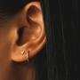 Sterling Silver Stud Earrings for Women, Tiny Flower Earrings Set | Small Cubic Zirconia Helix Earrings Dainty Tragus Cartilage Studs Cherry Blossom Ear Piercing Jewelry Gifts for Girls Teens