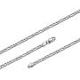 Silvora S925 Curb Link Chain Necklace 3MM/5MM, Sterling Silver Figaro Link Chains for Men Women Italy Miami Curb Chains 14-28 Inches （Gift Packaging
