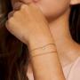 Yoosteel Tiny Initial Bracelets for Women Girls, 14K Gold Filled Handmade Letter Bead Bracelet Personalized Layered Initial Bracelets for Women Girls Jewelry Gifts