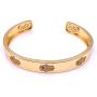 LESLIE BOULES 18K Gold Plated Hamsa Hand Cuff Bracelet for Women Lucky & Protection Jewelry for Her