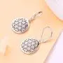 JO WISDOM 925 Sterling Silver Flower of Life Drop&Dangle Leverback Earrings JO WISDOM 925 Sterling Silver Flower of Life Drop&Dangle Leverback Earrings
