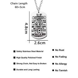 JQFEN to My Husband I Love You Necklaces Jewelry from Wife Valentine Birthday