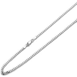 NYC Sterling Unisex Italian 2mm Miami Cuban Curb Link Thick ITProLux Solid 925 Necklace Chain 16'' - 30''