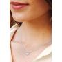 Lucky Feather Sterling Silver Dipped Will You Be My Maid of Honor Necklace with Crystal Accent Stone and Adjustable Chain