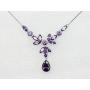 Faship Gorgeous Cubic Zirconia CZ Crystal Floral Necklace Earrings Set