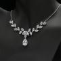 Roseeden Bridal Zirconia Necklace and Earrings Set CZ Wedding Jewelry for Brides and Bridesmaids RE8070