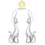 Big Apple Hoops - High Polish Sterling Silver Big Hollow Cat Drop Dangle Lightweight Earrings Made from Genuine Solid 925 Sterling Silver Special Fashion Gifts for Men, Teens, Women