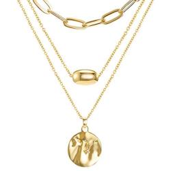 CLASSYZINT Gold Coin Necklace for Women Chain Layered Pendant Necklaces Trendy Necklace Jewelry …