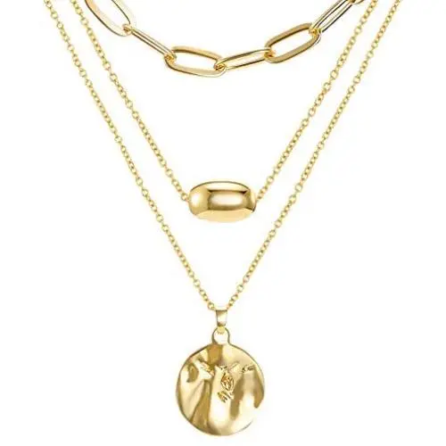 CLASSYZINT Gold Coin Necklace for Women Chain Layered Pendant Necklaces Trendy Necklace Jewelry …