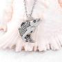 Fish Shape Cremation Jewelry for Ashes Stainless Steel Memorial Urn Necklace for Women Men Keepsake Jewelry Gift