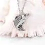 Fish Shape Cremation Jewelry for Ashes Stainless Steel Memorial Urn Necklace for Women Men Keepsake Jewelry Gift