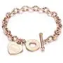 ALEXTINA Dainty Heart Charm Bracelets Inspirational Bible Verse Proverbs 4:23 Stainless Steel 18k Gold Plated Oval Chain Wristband Gift for Mom Women Teen Girls Toggle Clasp