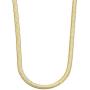 Miabella 18K Gold Over Sterling Silver Italian 4mm Solid Diamond-Cut Flat Snake Dome Herringbone Chain Link Necklace for Women Men 16, 18, 20, 22, 24 Inch 925 Made in Italy